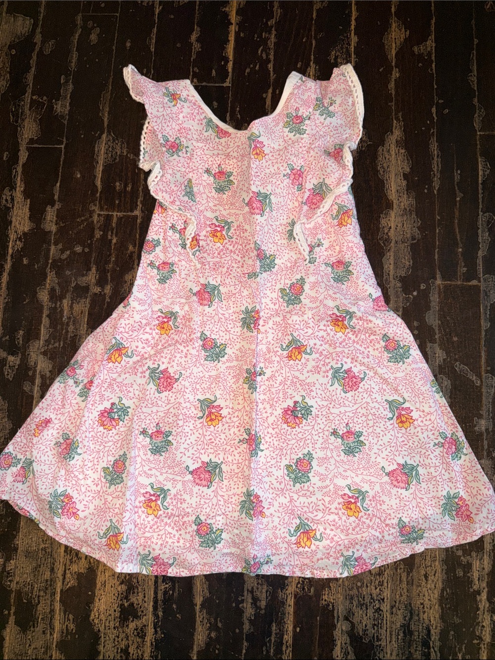 Janie and Jack Pink Floral Ruffle Dress 5t